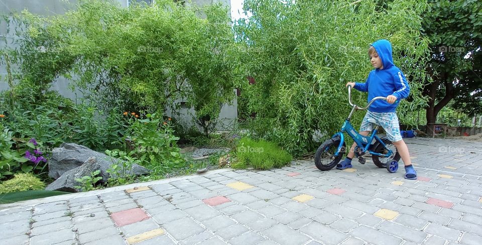 child riding a bike