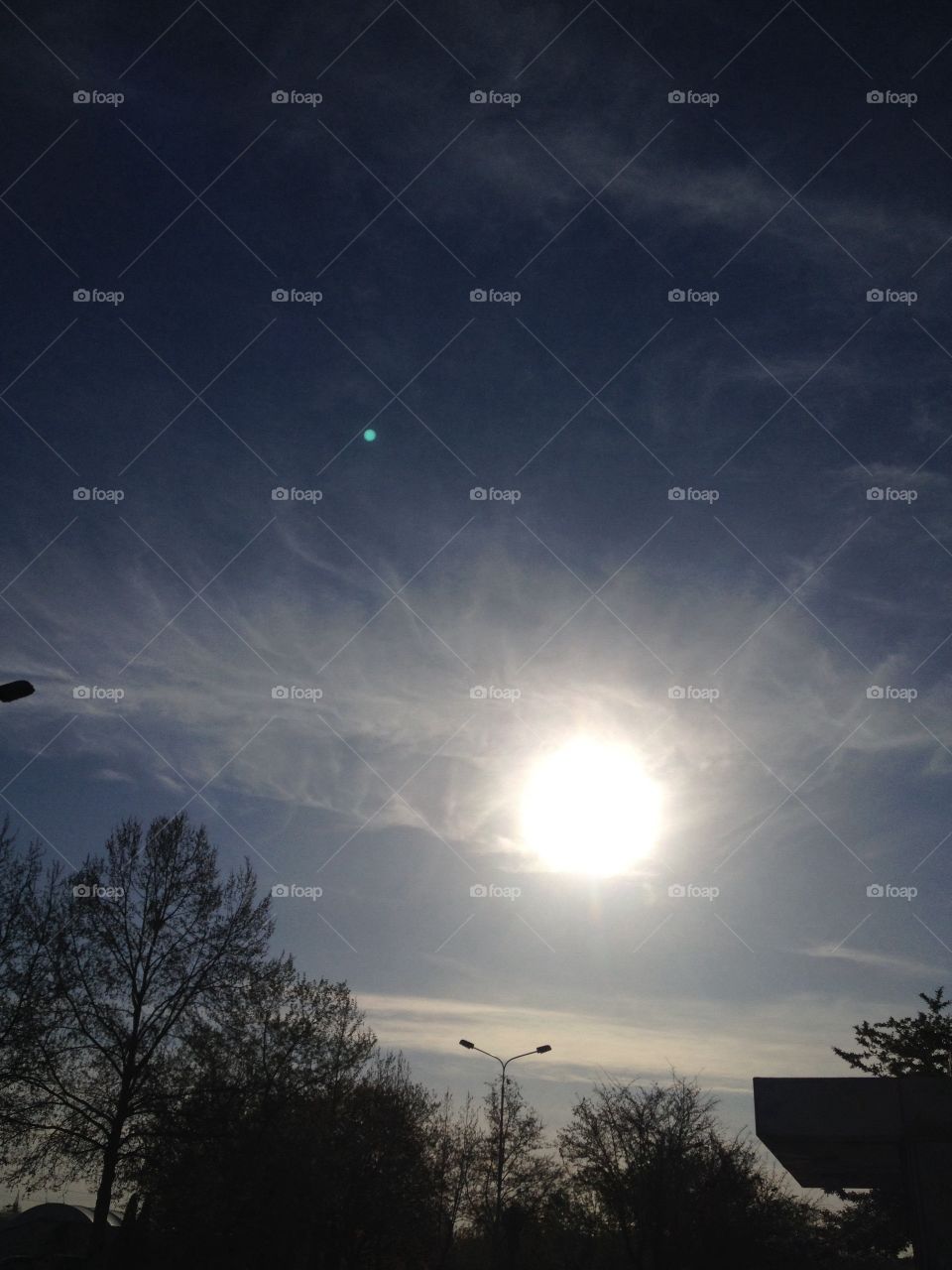 Sun in the Sky with cloud 