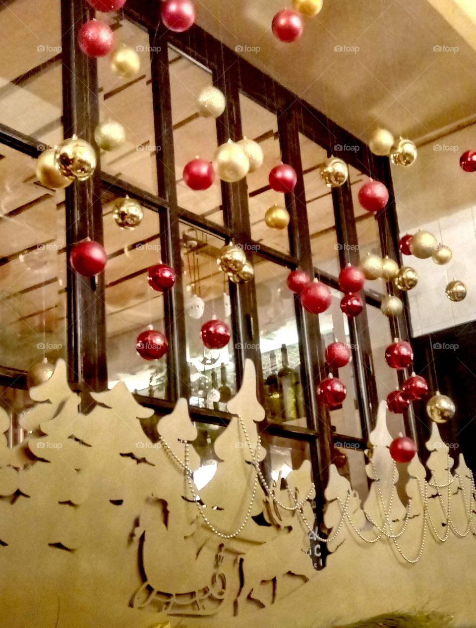 Gold, Hanging, Ball, Decoration, Christmas