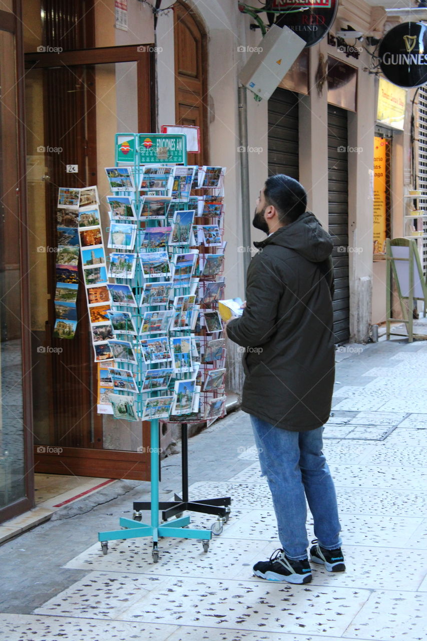 postcards, Málaga, souveneers