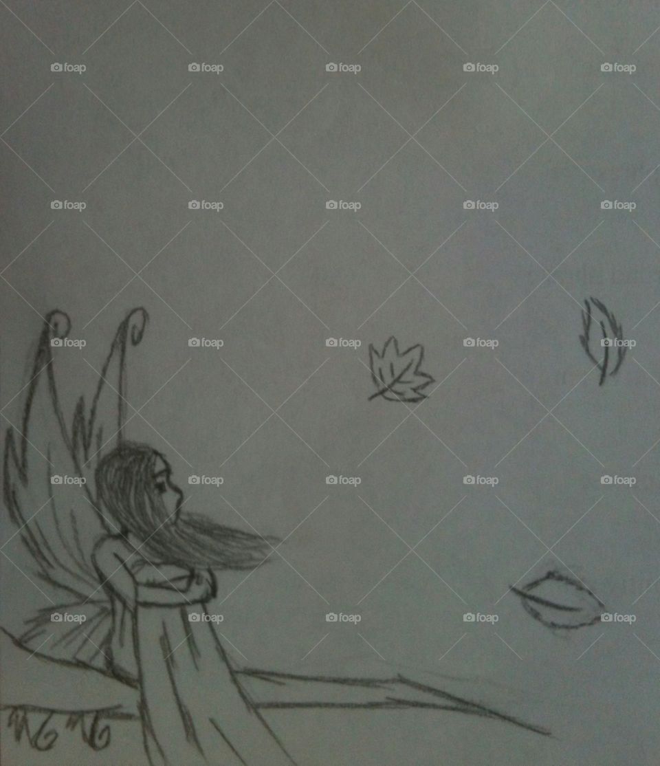 Autumn. This is a doodle I did on the back of a test.  I got a little bored ;)