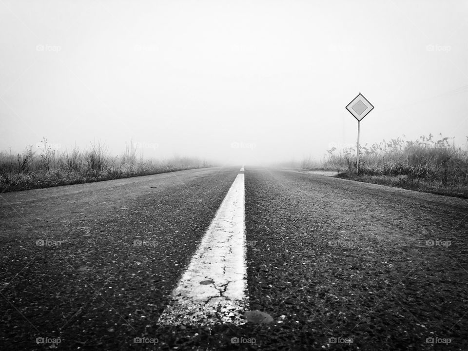 Foggy road 