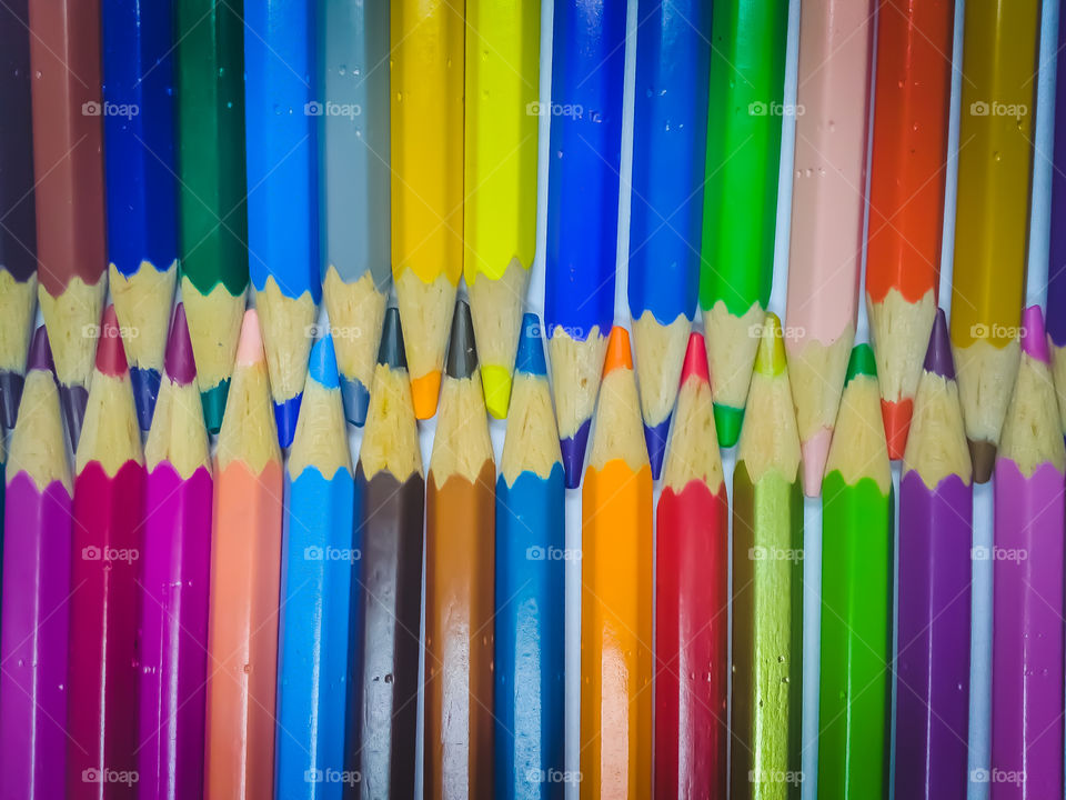 The clash of color - Colorful color pencils
