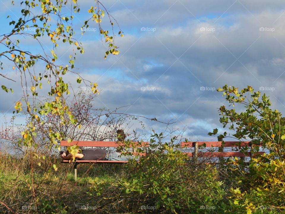 Enjoy sunbeams in autumn