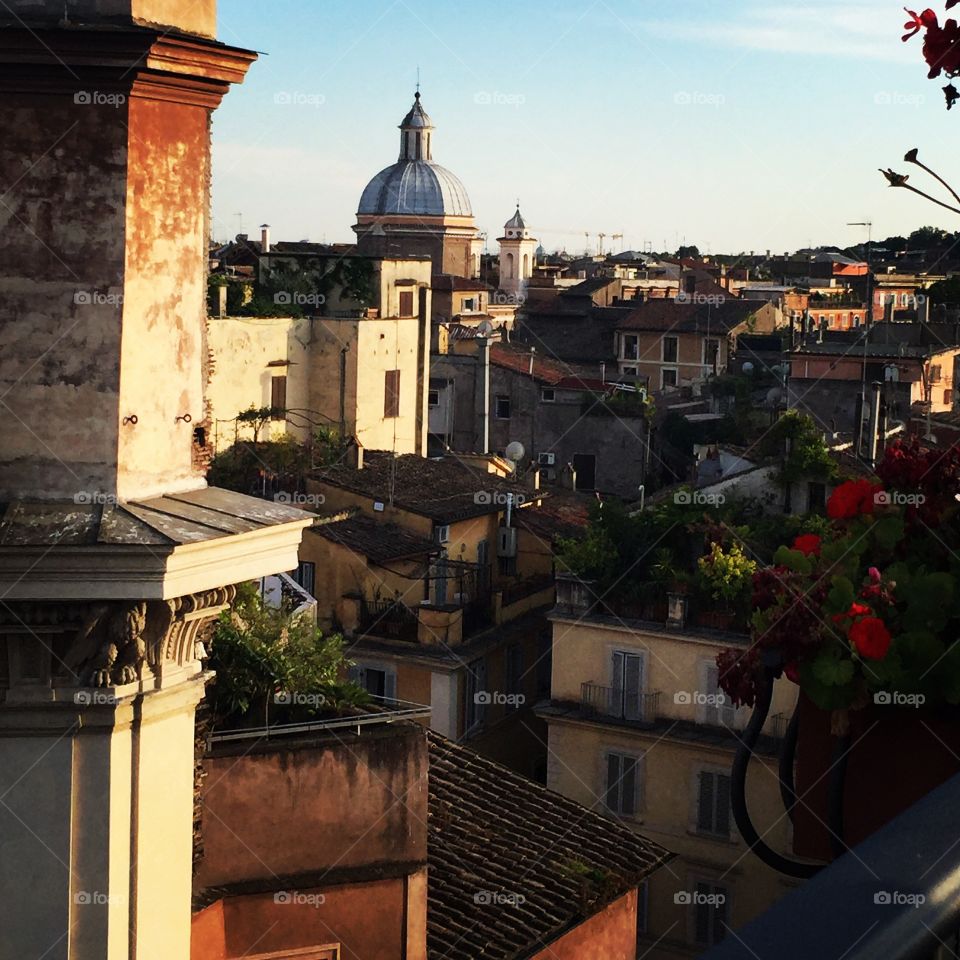 Rooftop picnic in the Campo do Fiori