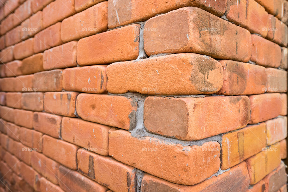 Red brick wall background 