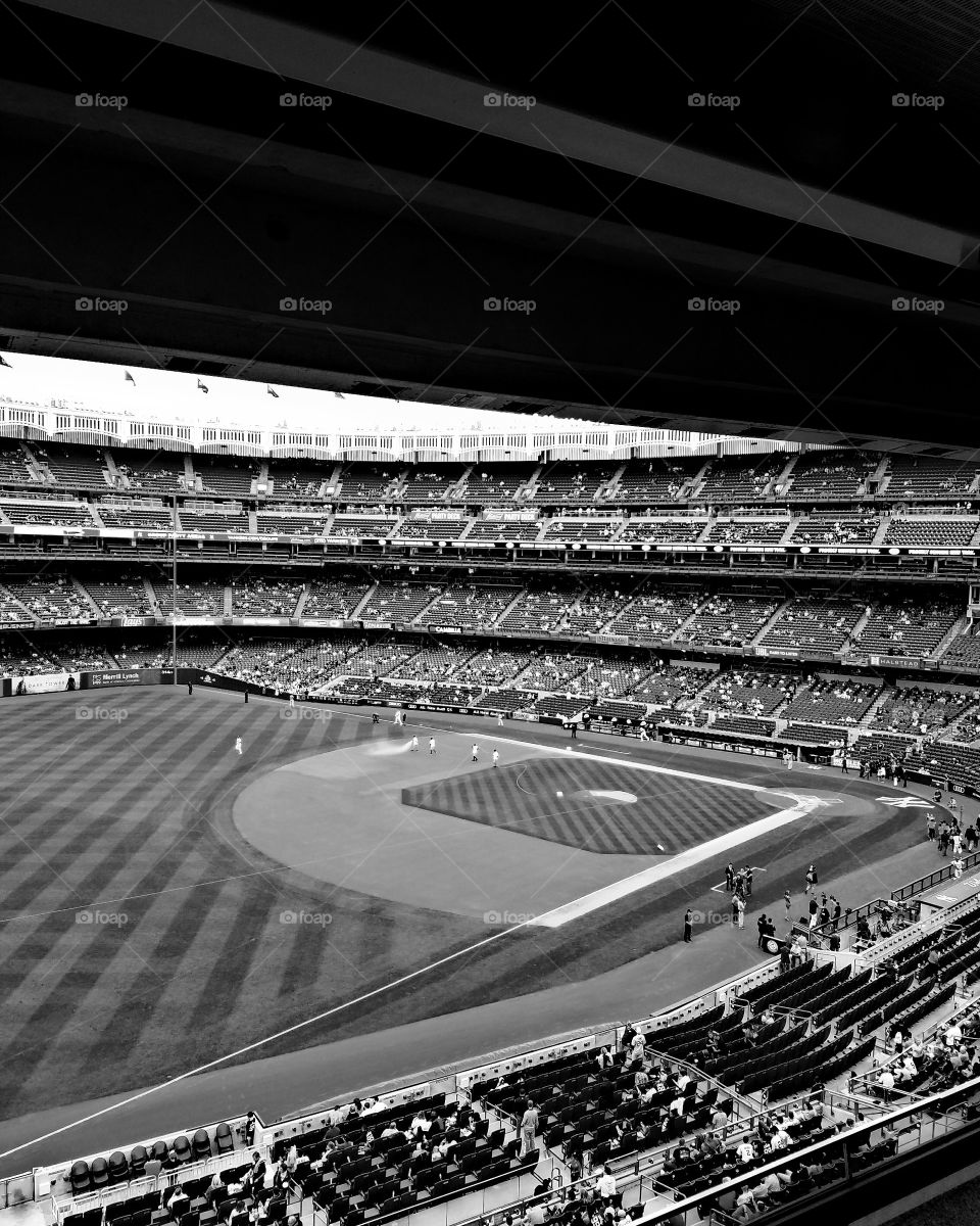 New York City - July 2017 - Yankee Stadium field as seen from Luxury Suite  - Taken on Android Phone - Galaxy S7 - BNW Filter