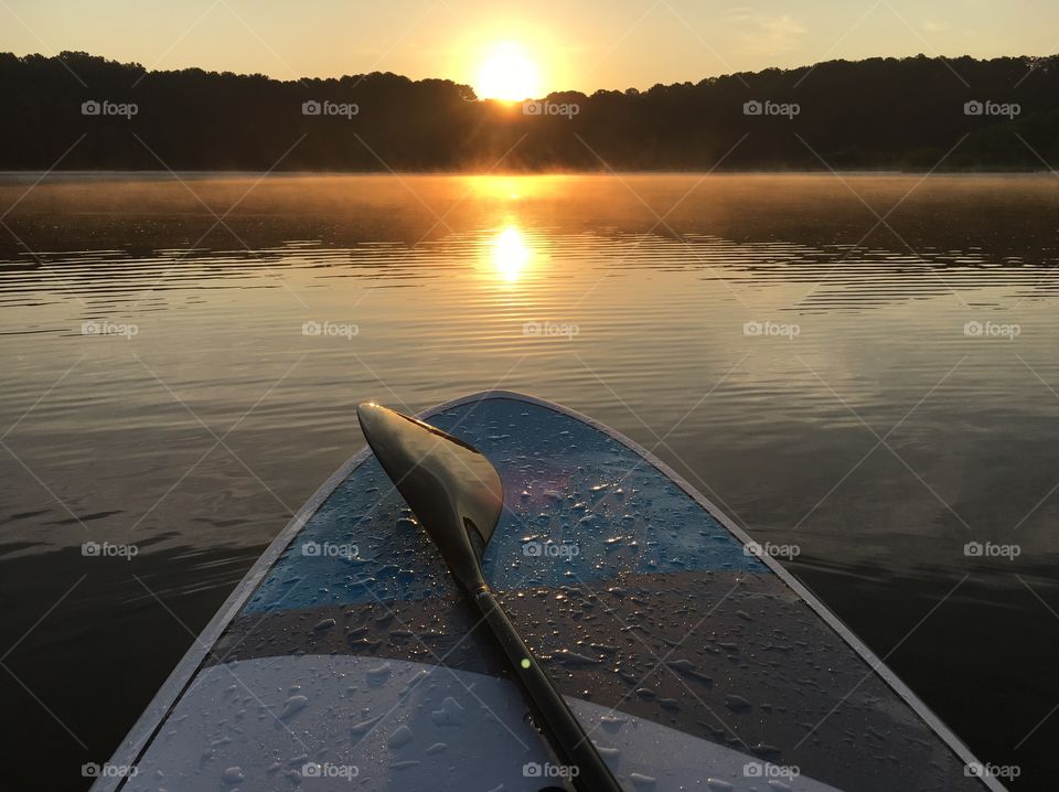 Kayak at sunset