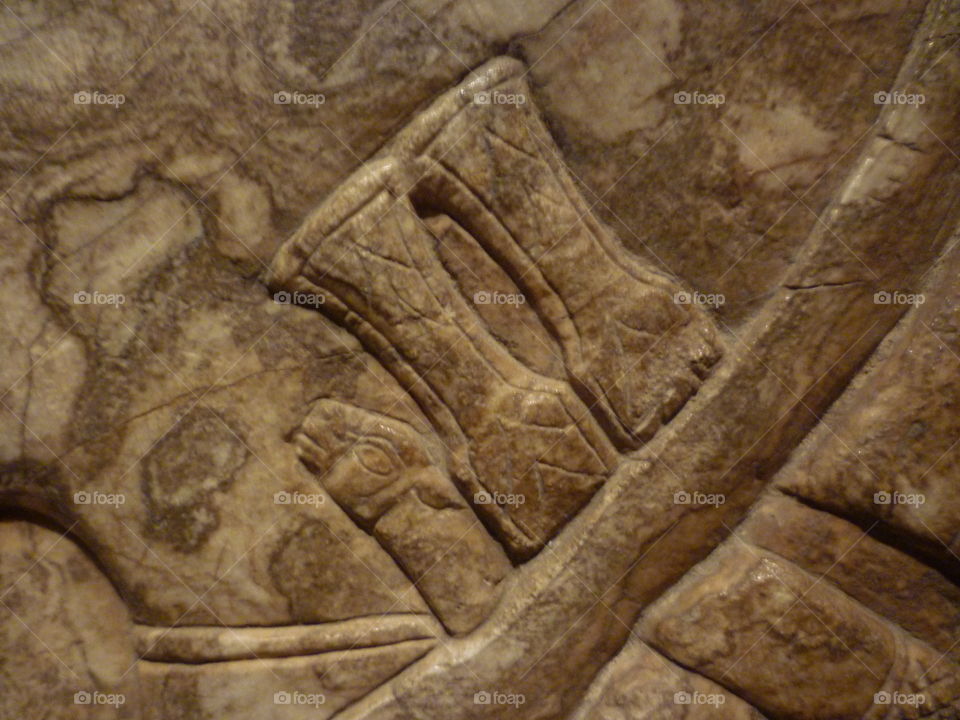 Relief from the palace of king Ashurnasirpal II of Assyria - detail