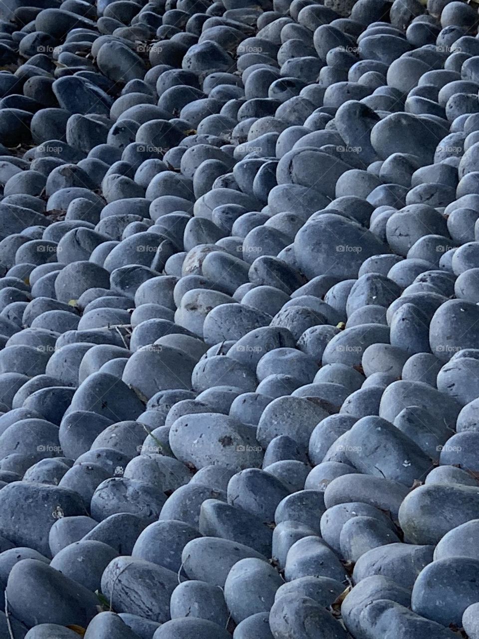 Meditation rocks at a garden 