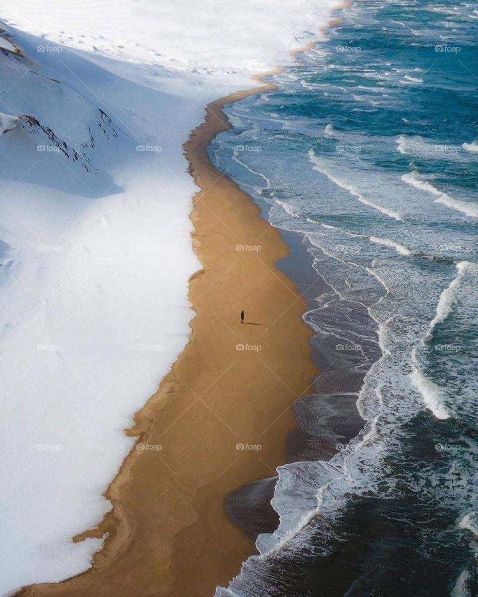 When sea, sand and snow come together