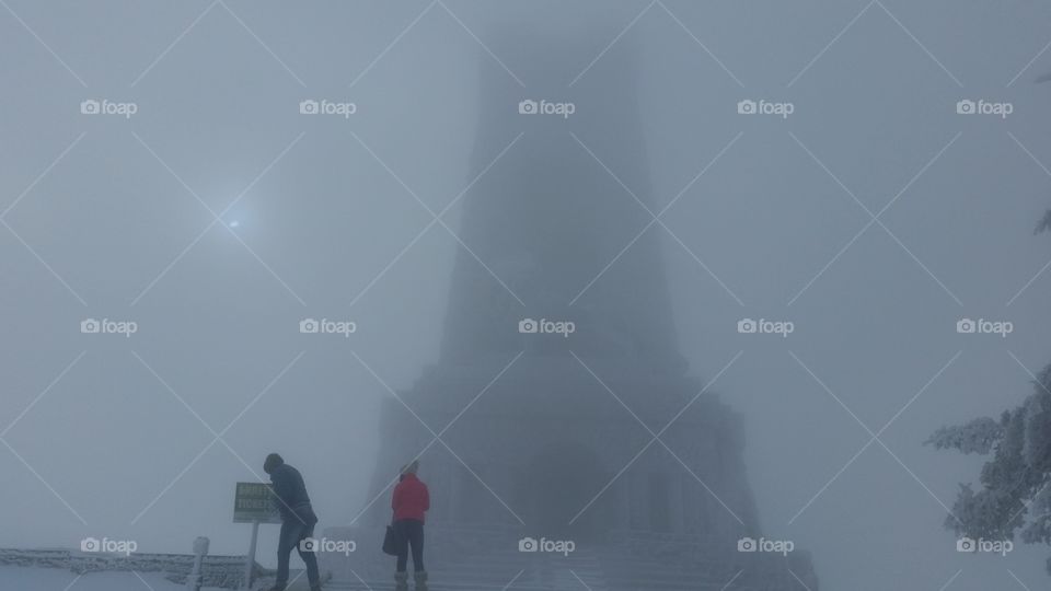 black and white . our climb was 1000 steps from the snow but it was just an uphill
