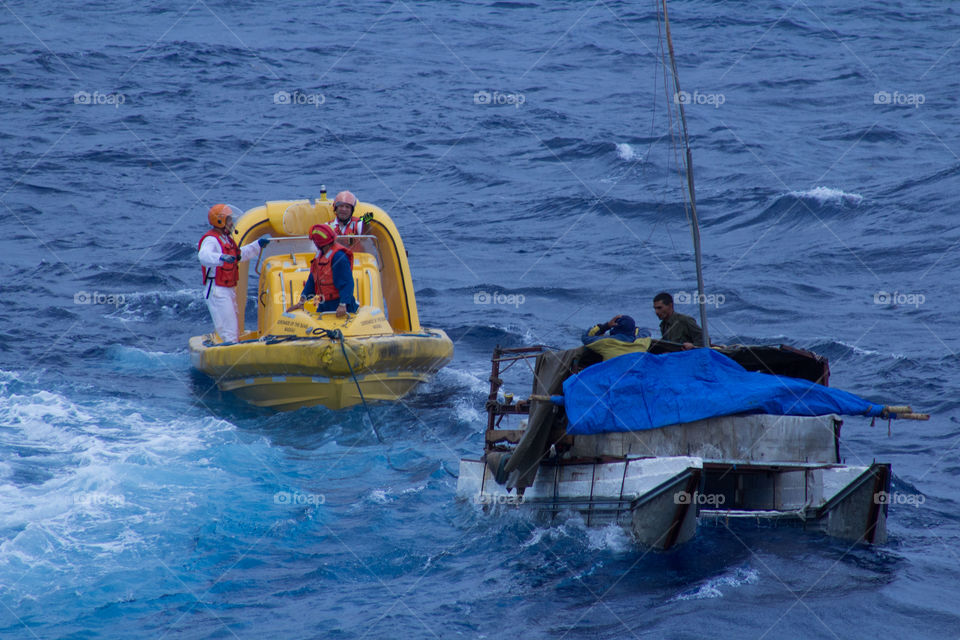 Cuban Rescue at Sea 8 of 11. Royal Caribbean rescue of Cuban immigrants 02MAR15