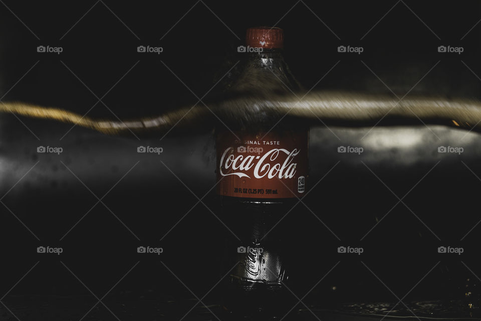 Coca Cola splash product photography 