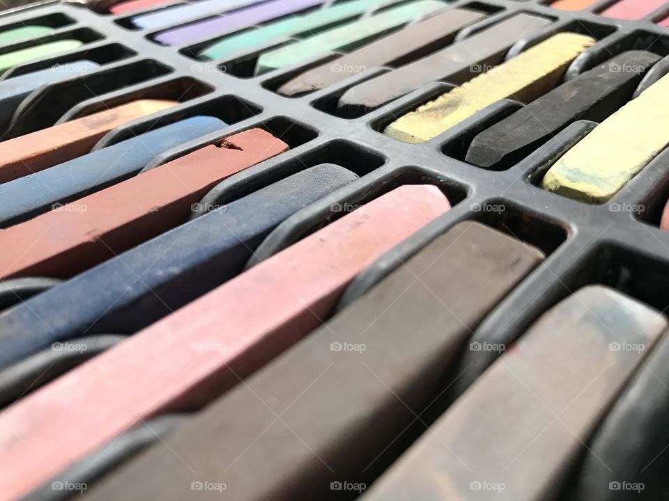 Close-up of pastel colors