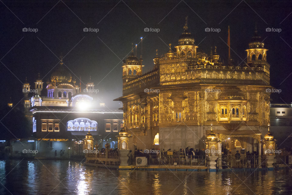 Golden Temple at night time - a sight which fills the heart and soul with awe and contentment.