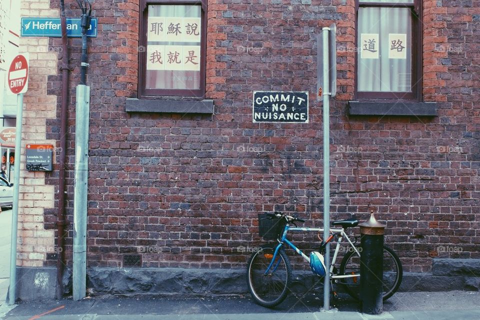 Bicycle in a street