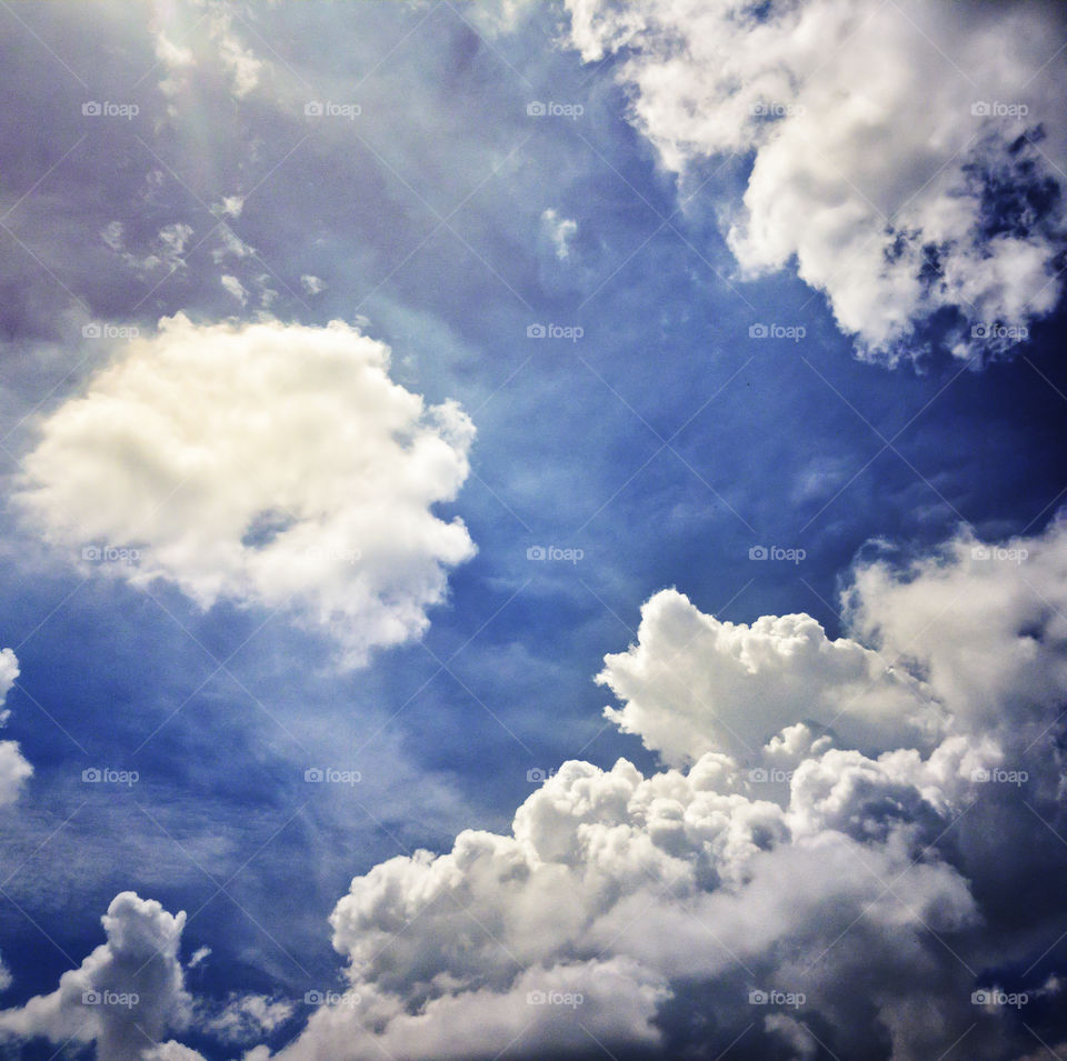 beautiful blue sky with cloud cover sunlight background.Sky clouds.Sky with clouds weather nature cloud blue