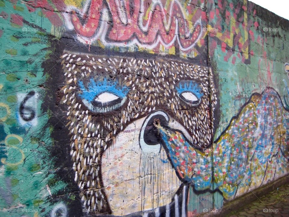 Street graffiti - Banos, Ecuador  