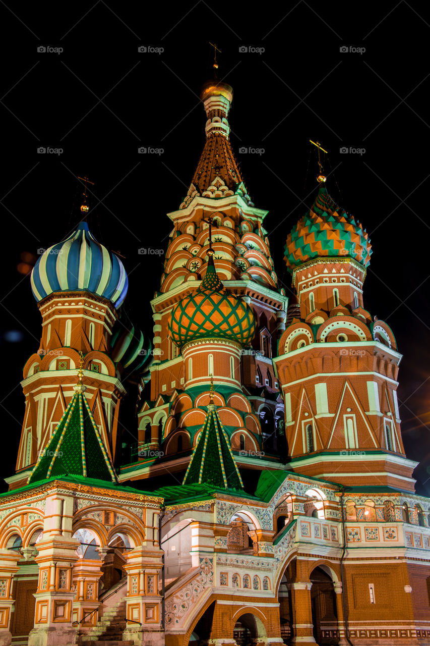 Night shot of Saint Basil's Cathedral