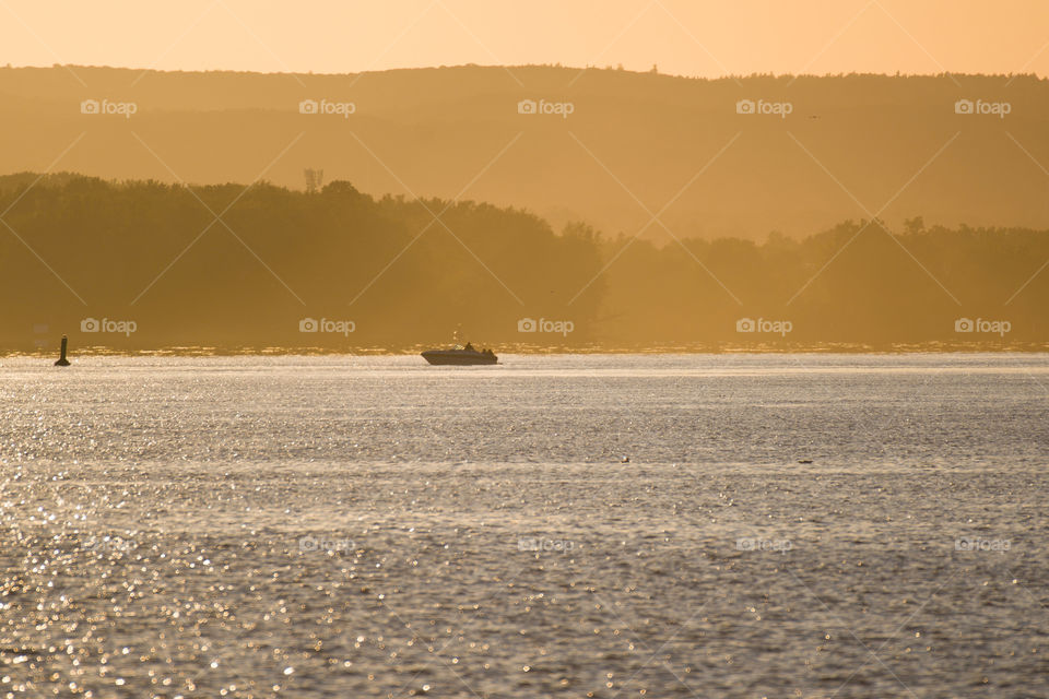 Sunset on the river