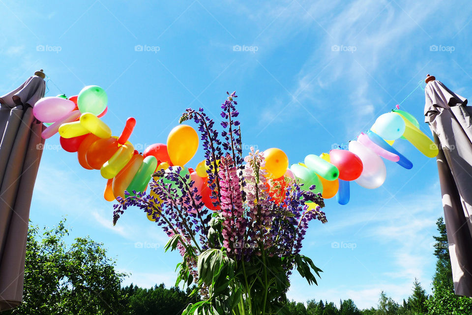 sky party flower summer by plymen