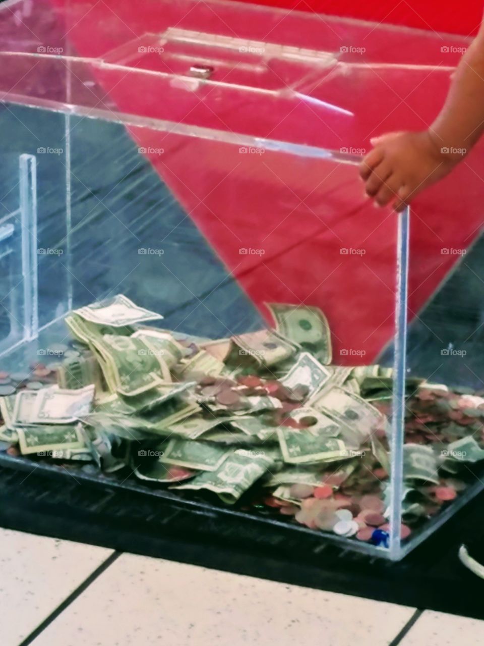 Donation Box With Money