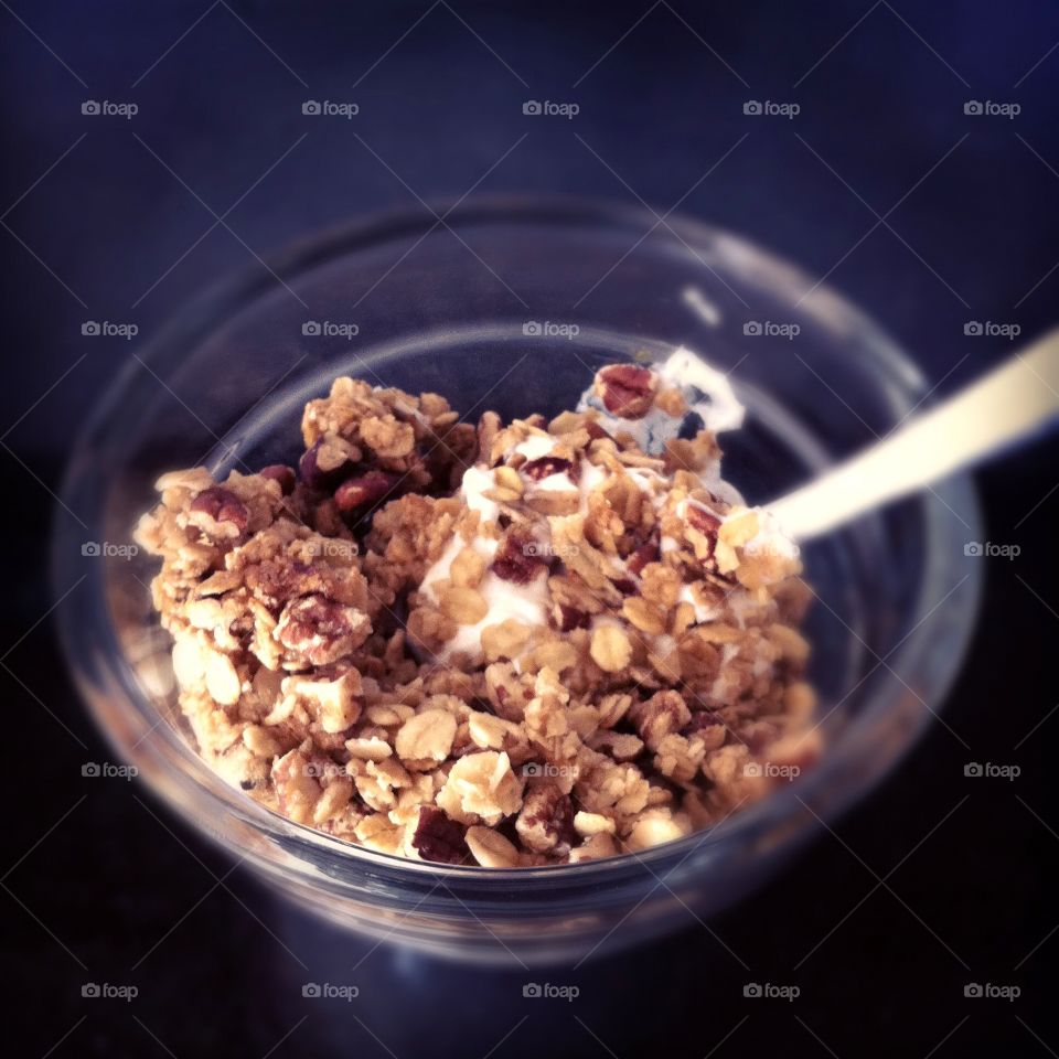 Granola Breakfast . Greek Yogurt and Granola