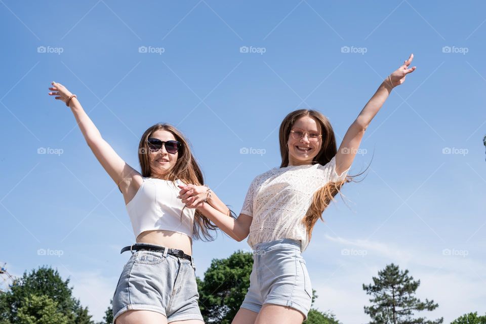 female friends having fun together