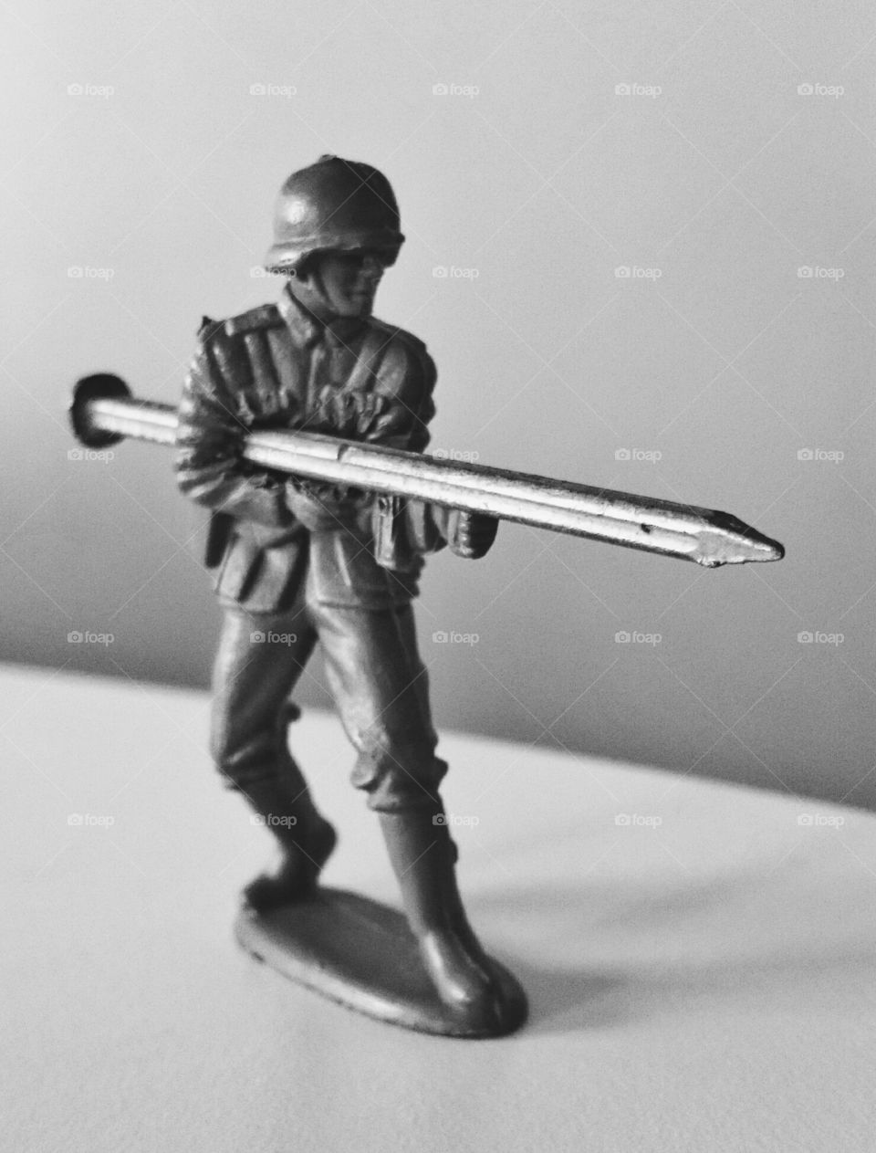Toy soldier with nail