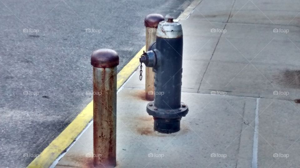 Fire Hydrant on Sidewalk