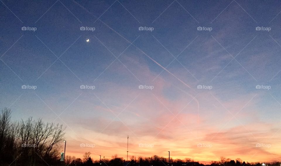 Winter sunset, Rochester NY