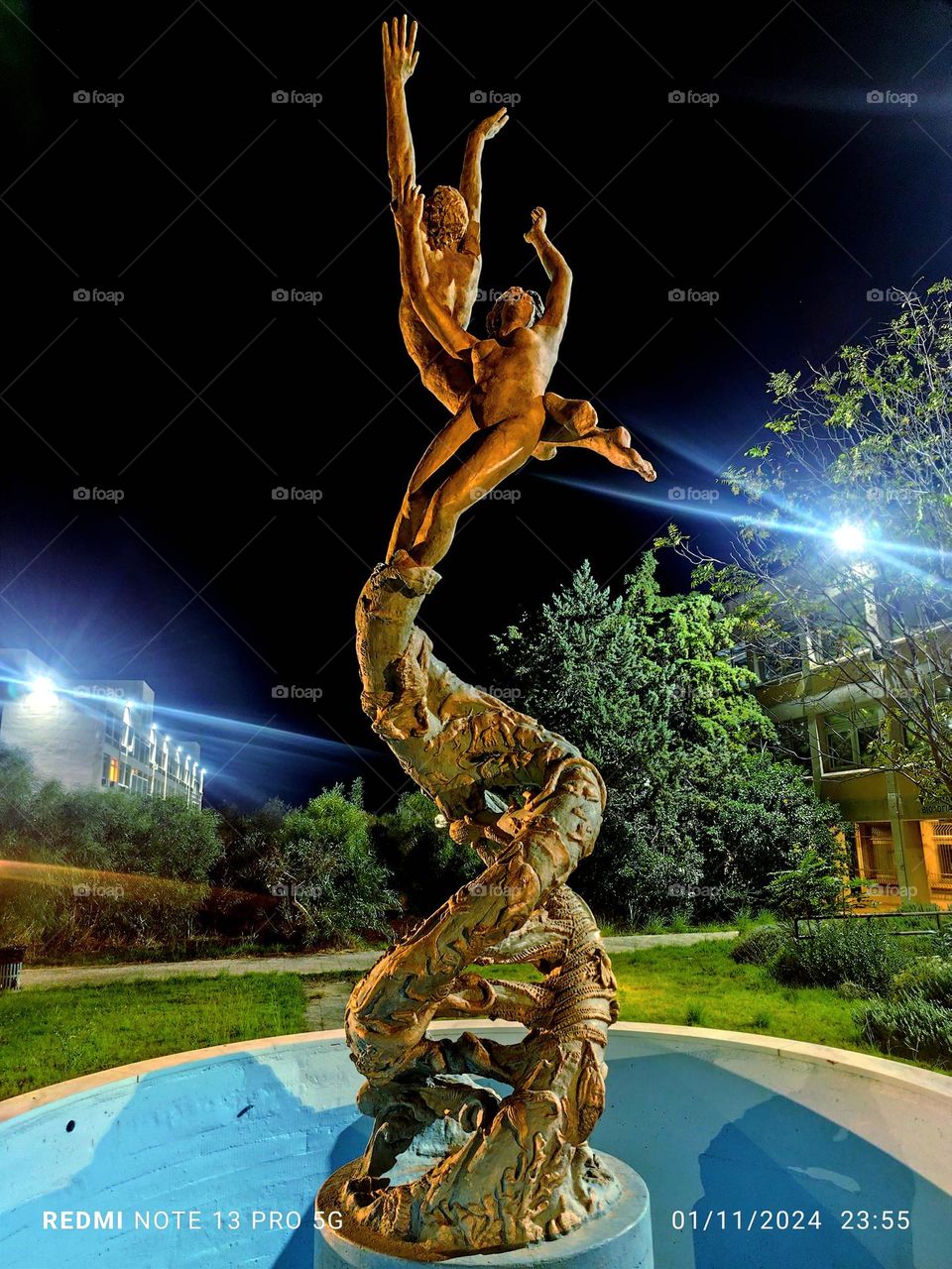 dna night statue