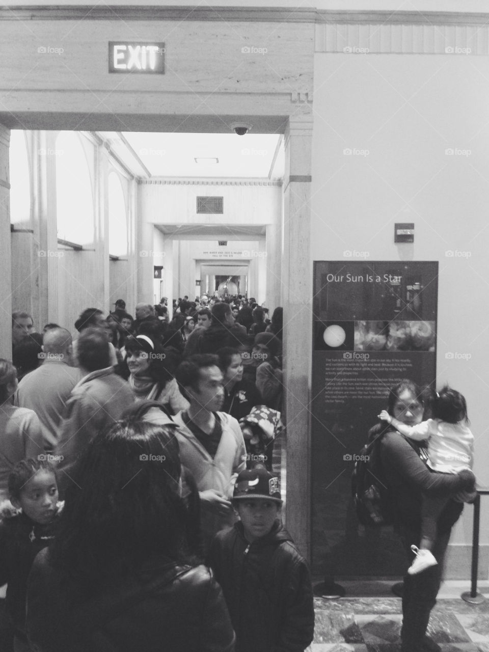 Crowd inside the Griffith Observatory.