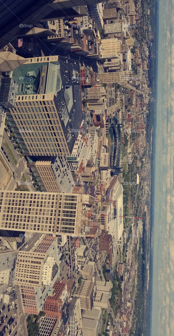 Detroit from the rooftop 1000ft