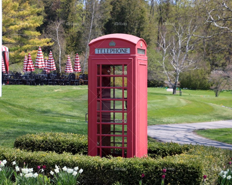 Phone booth in the middle of nowhere.