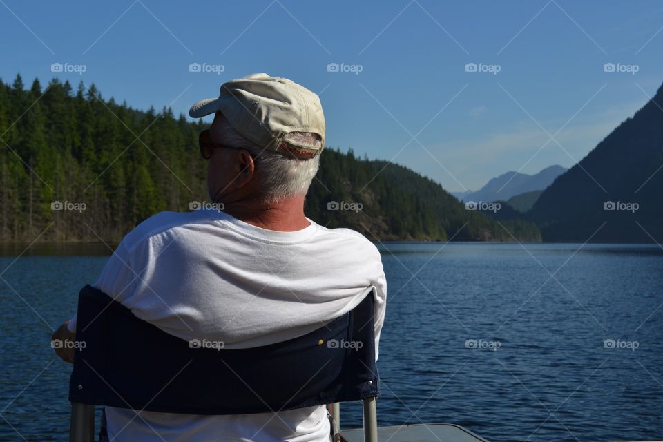 Sitting on the dock. Sitting on the dock enjoying the view