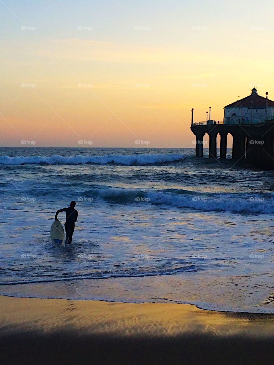 Sunset at Manhattan Beach, CA