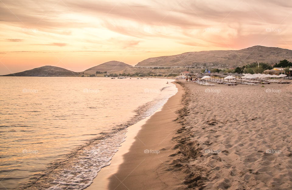 Water, Beach, Sea, Sunset, No Person