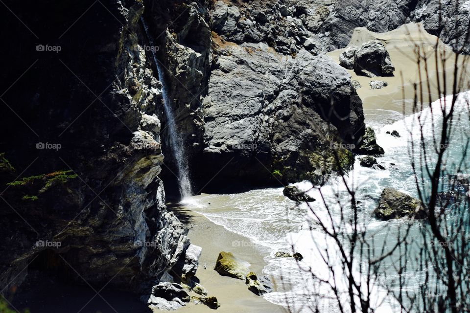 This is a secret spot on Highway one that has a beautiful waterfall