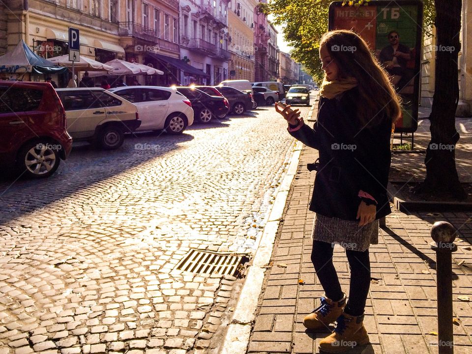 Girl. Road. Street 