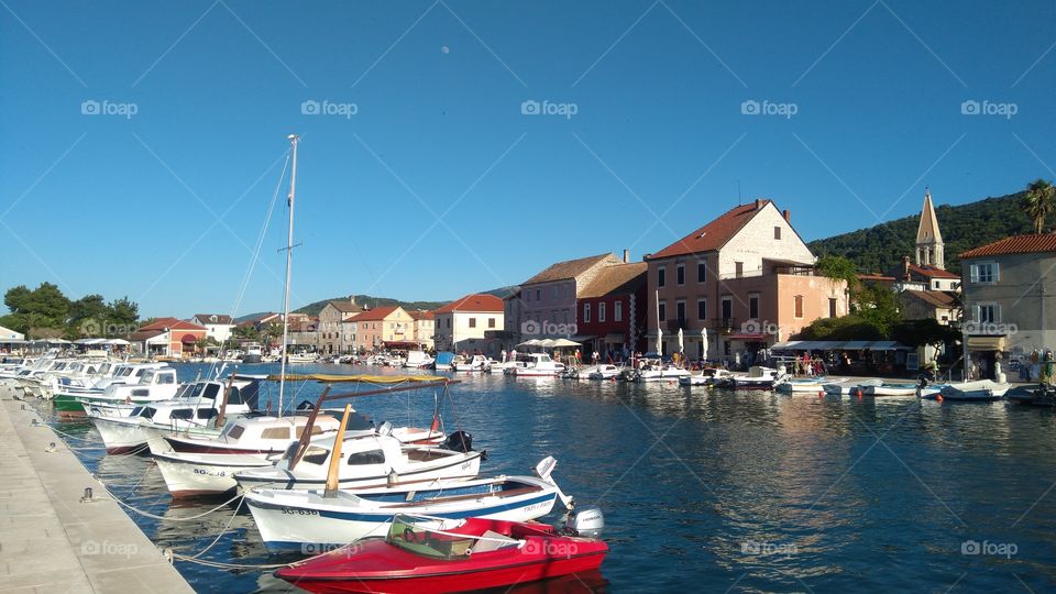 Stari Grad on island Hvar in Croatia, the center of the town.