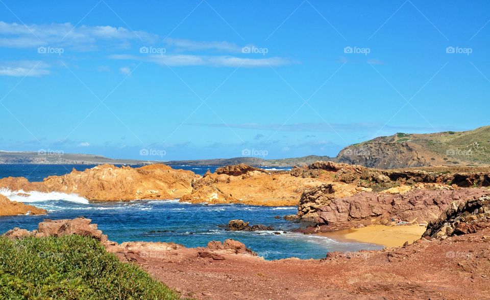 pregondo beach on Balearic island in Spain