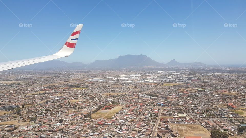 Landing at Cape Town International in a very strong wind.
