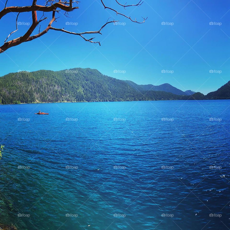 Crescent lake clear and colorful