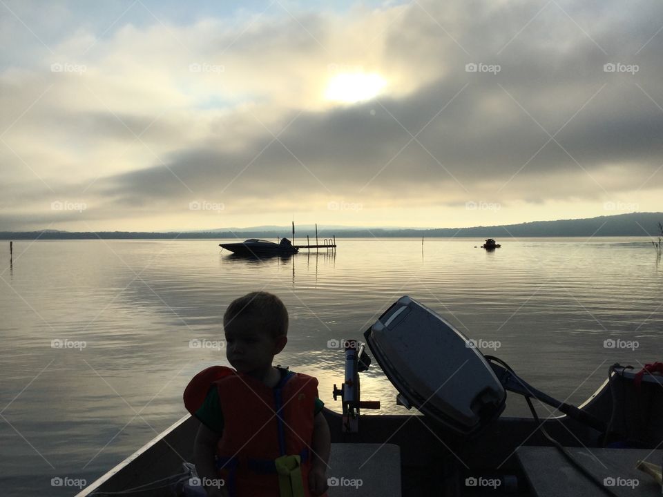 Lake Bernard early morning fishing
