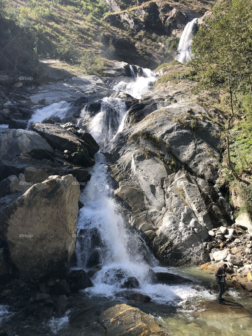 Fresh waterfall defining its beauty.