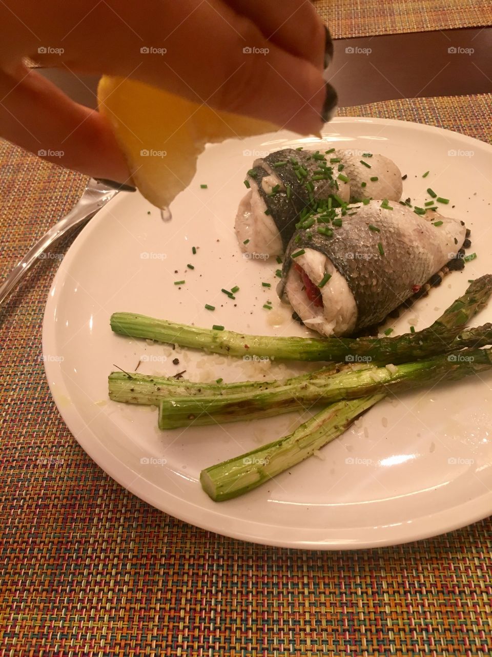 Fish and asparagus 