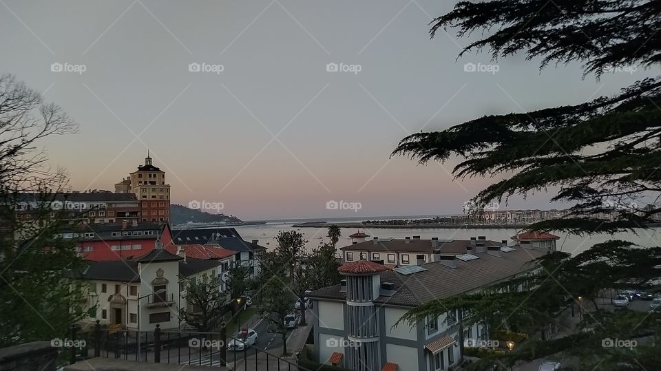 Vistas de un bello atardecer