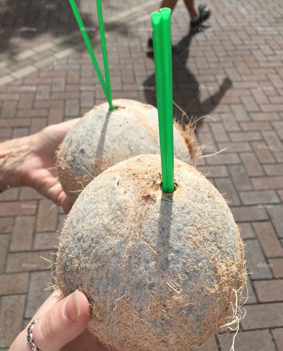 Bunch of coconuts 